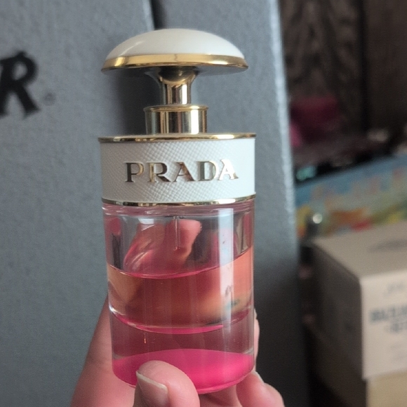 Candy Perfume Bottle with Gold and Pink Accents - Picture 2 of 2